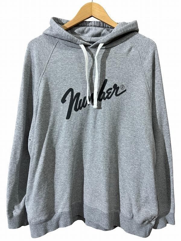 ナンバーナイン Number⑨ フェンダーロゴ スウェット パーカー XL