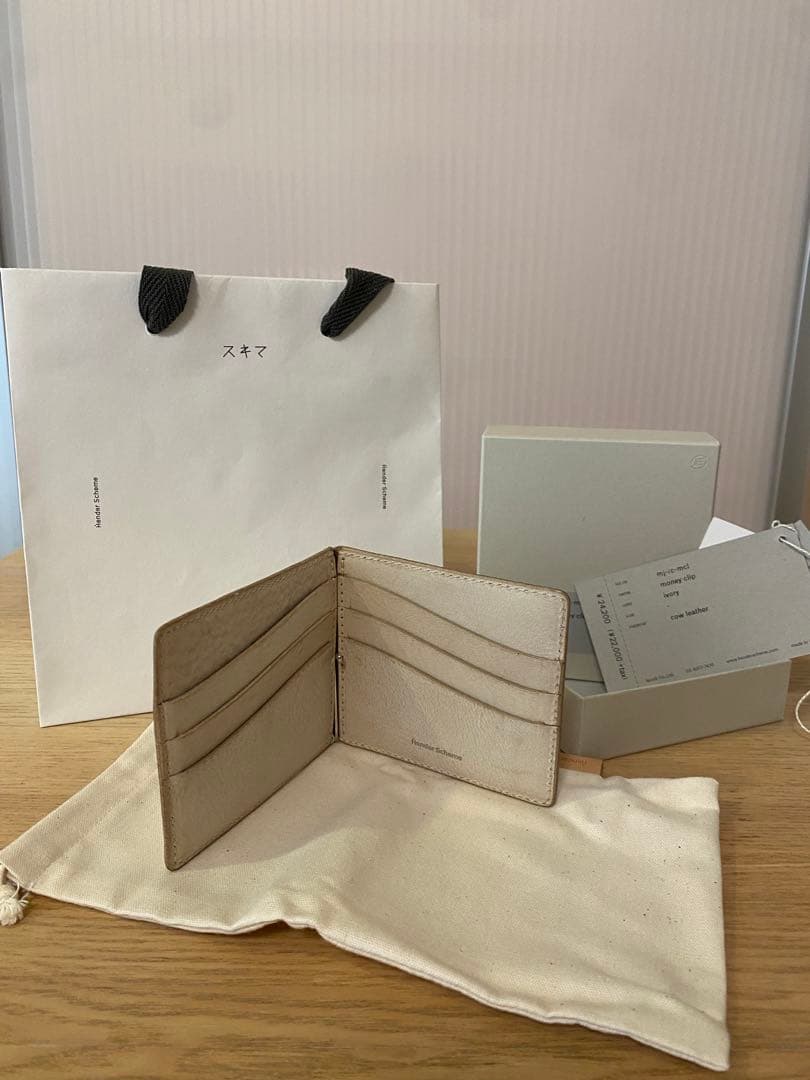 エンダースキーマ　マネークリップ　財布　アイボリー Hender Scheme（エンダースキーマ） マネークリップ money clip mj-rc