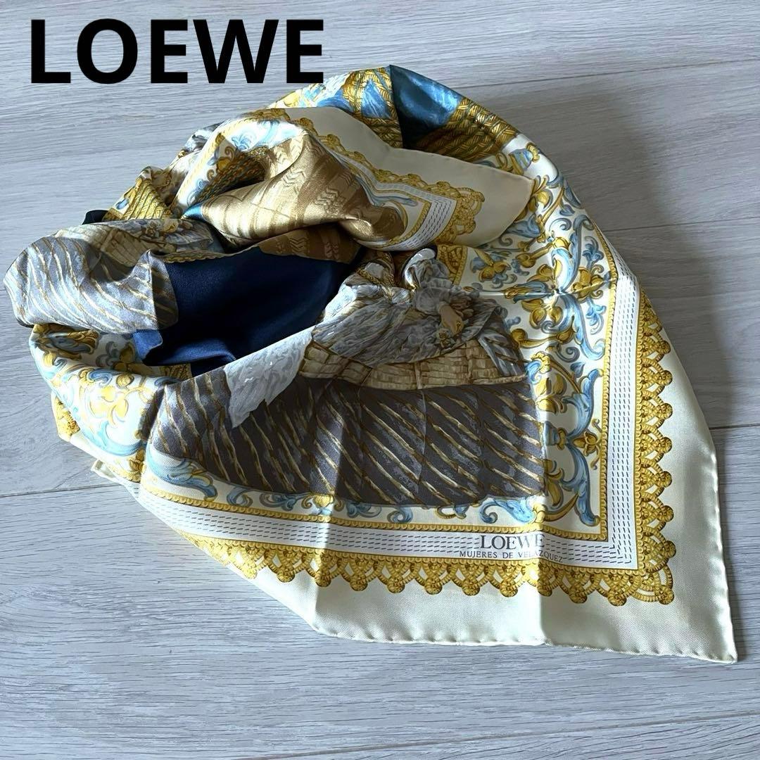 未使用品 LOEWE ロエベ スカーフ 大判スカーフ シルク 柄 - メルカリ