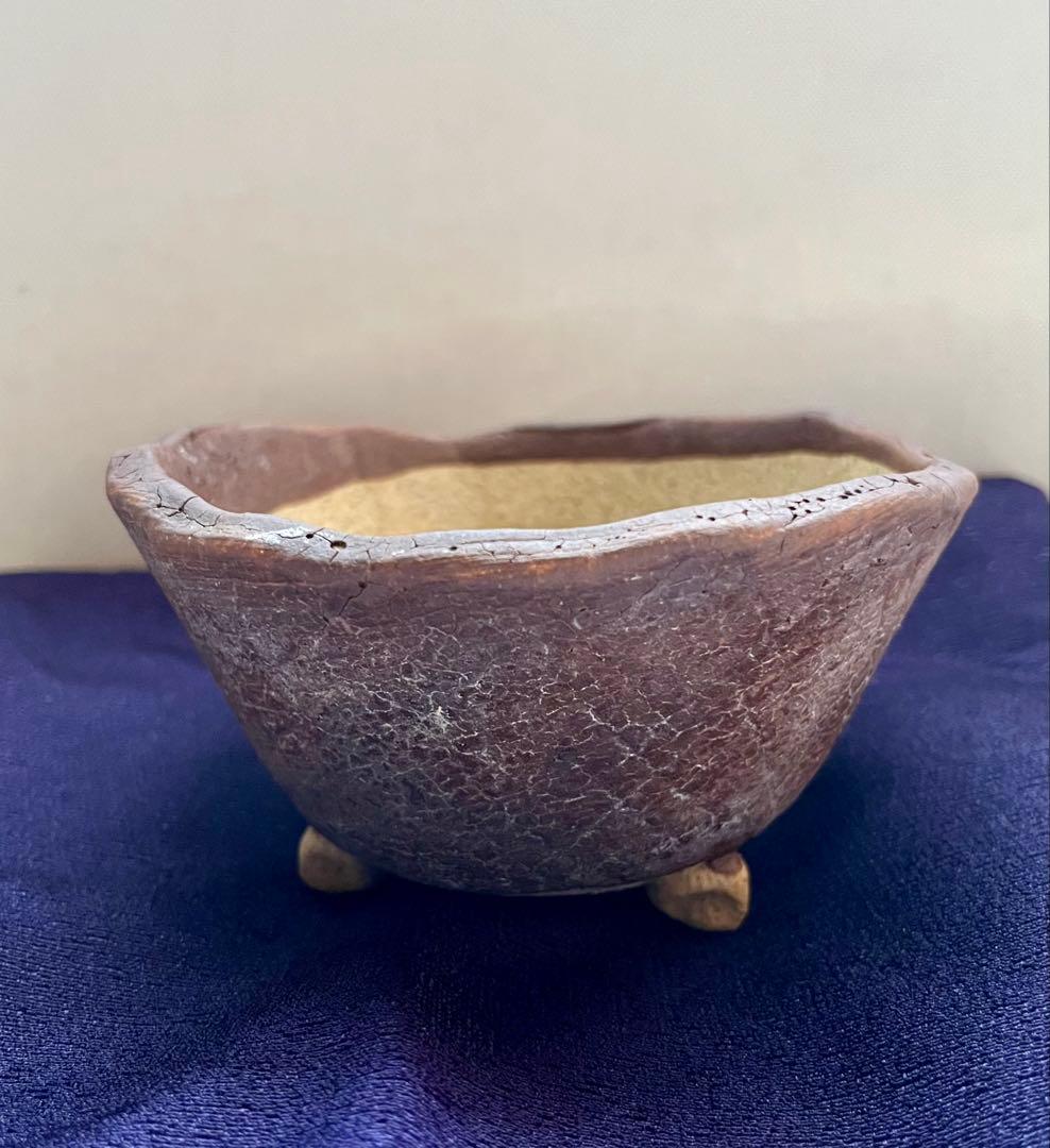 盆栽鉢 陶器 足付 植木鉢 ミニ盆栽 約12cm x 7cm 匿名発送 - メルカリ