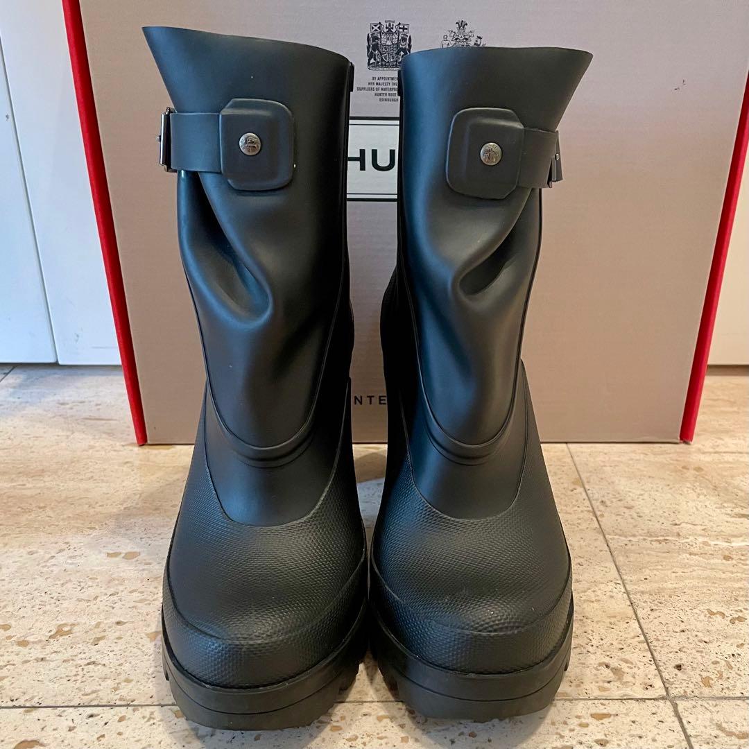 HUNTER ハンターオリジナル ガロッシュ アンクルベルト ヒールレインブーツ HUNTER（ハンター） レインシューズ 国内正規品 REFINED MID HEEL