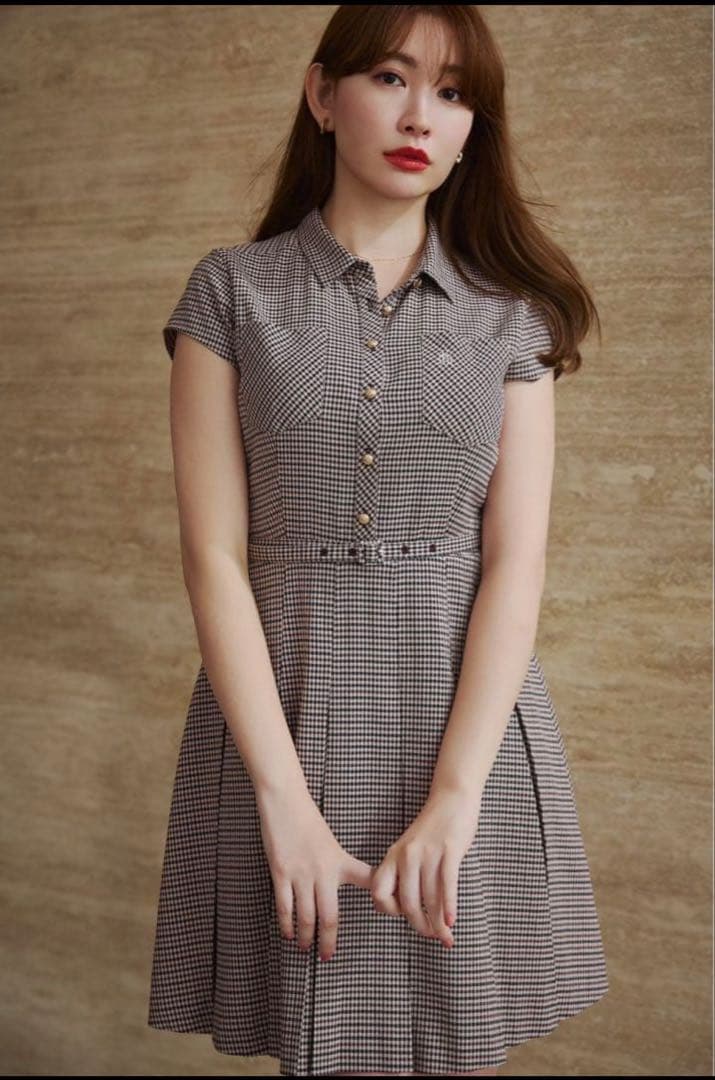 Checked Shirt Mini Dress herlipto