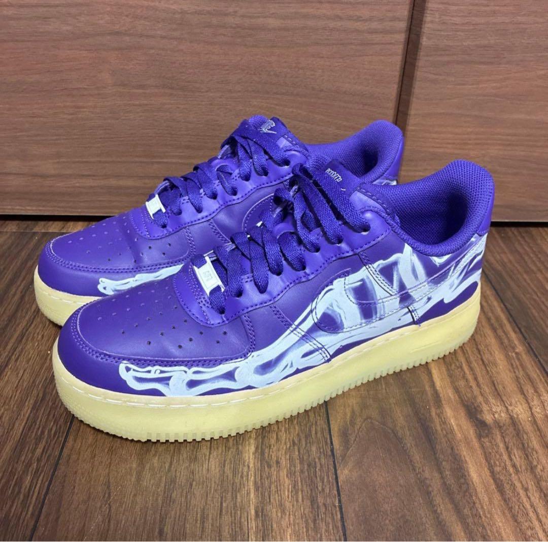 ナイキ エアフォース1 パープルスケルトン Nike Air Force 1 Low '07 QS Purple Skeleton Halloween (2021) Men's