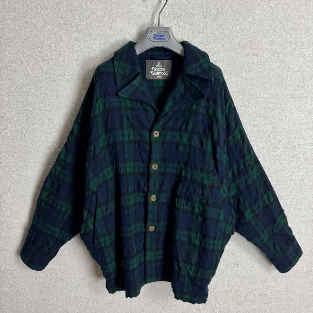 最高モデル☆変形デザイン】ヴィヴィアンウエストウッド ウールシャツ
