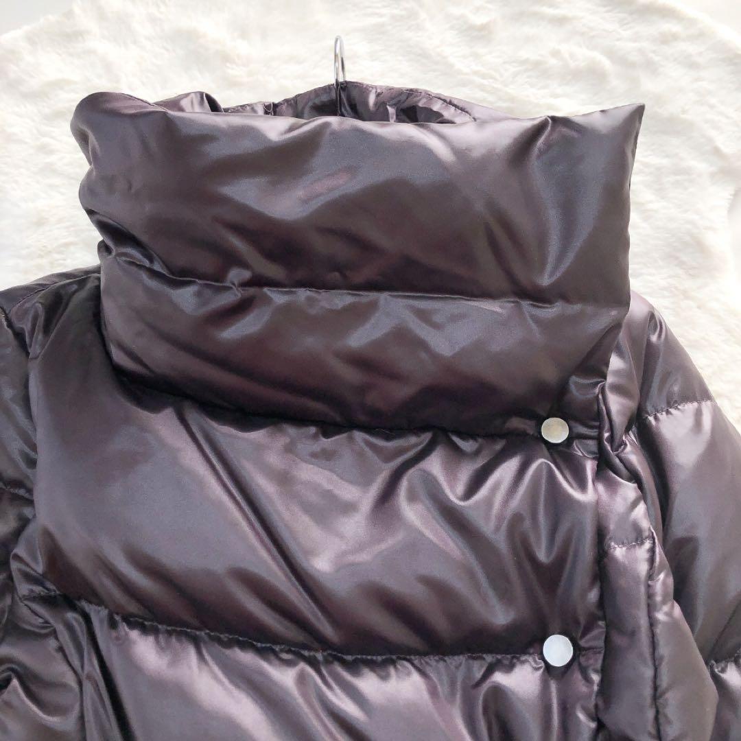MaxMara*マックスマーラ ショートダウンコート ジャケット 光沢 紫 42