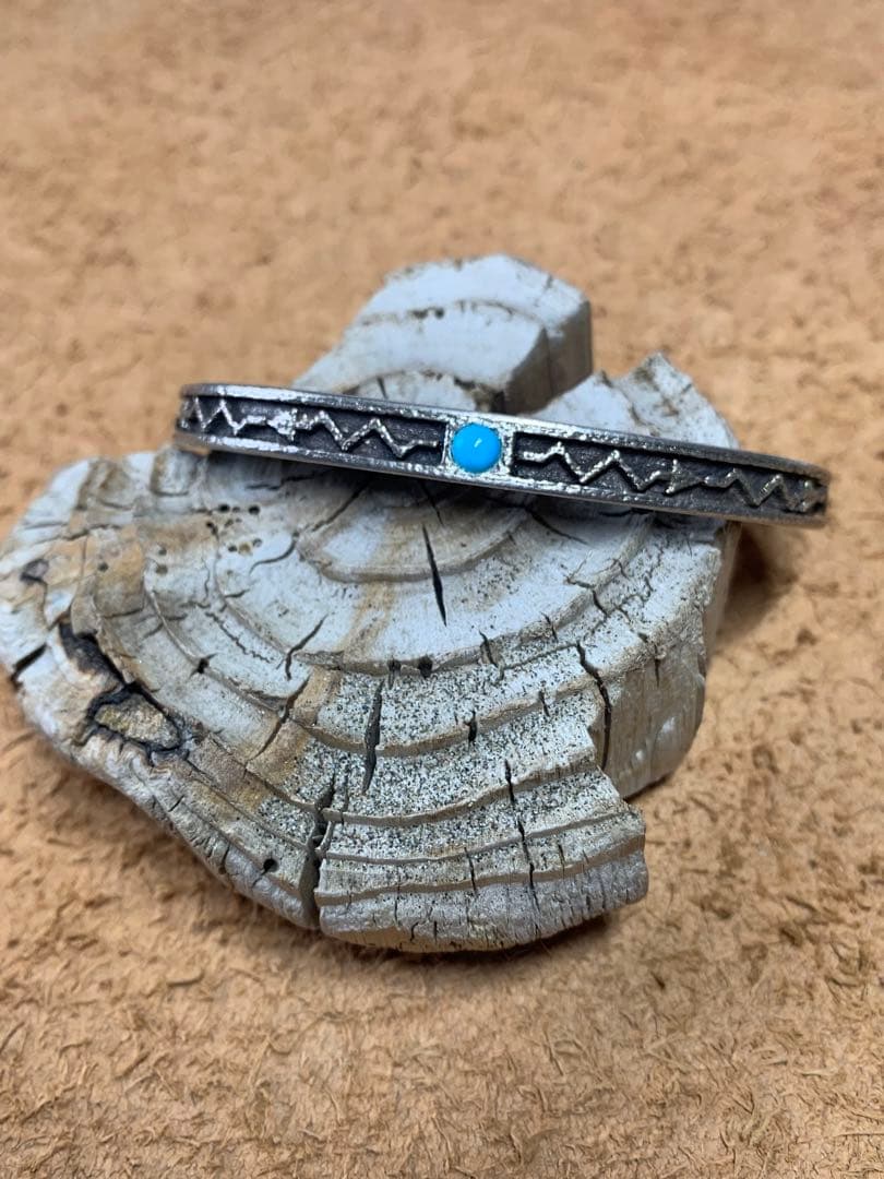 Navajoナバホ Jeff Dement バングル インディアンジュエリー Indian Jewelry (インディアン ジュエリー) ナバホ フェザーバングル