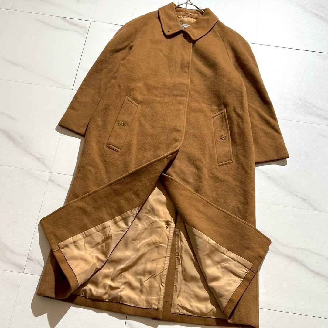 バーバリー ステンカラーコート カシミヤ キャメル ブラウン