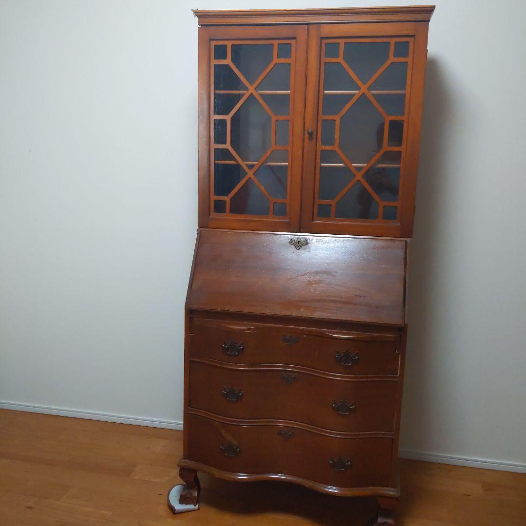 アンティーク 木製キャビネット ガラス扉付き 楽天市場】キャビネット 木製 ガラス 飾り棚 扉付き収納棚 収納 天然木