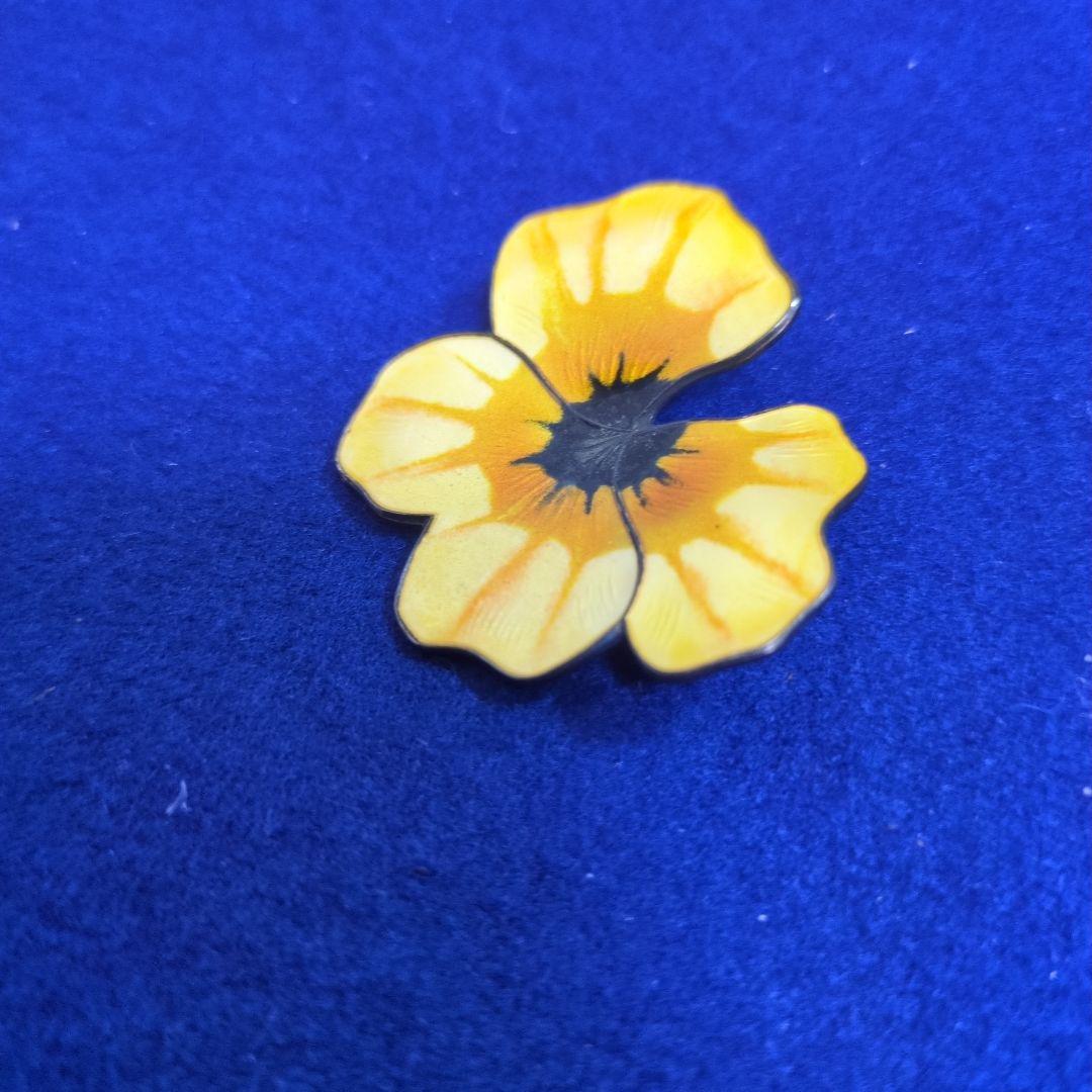 Y03 David Andersen 花型ブローチ 約4.5cm シルバー