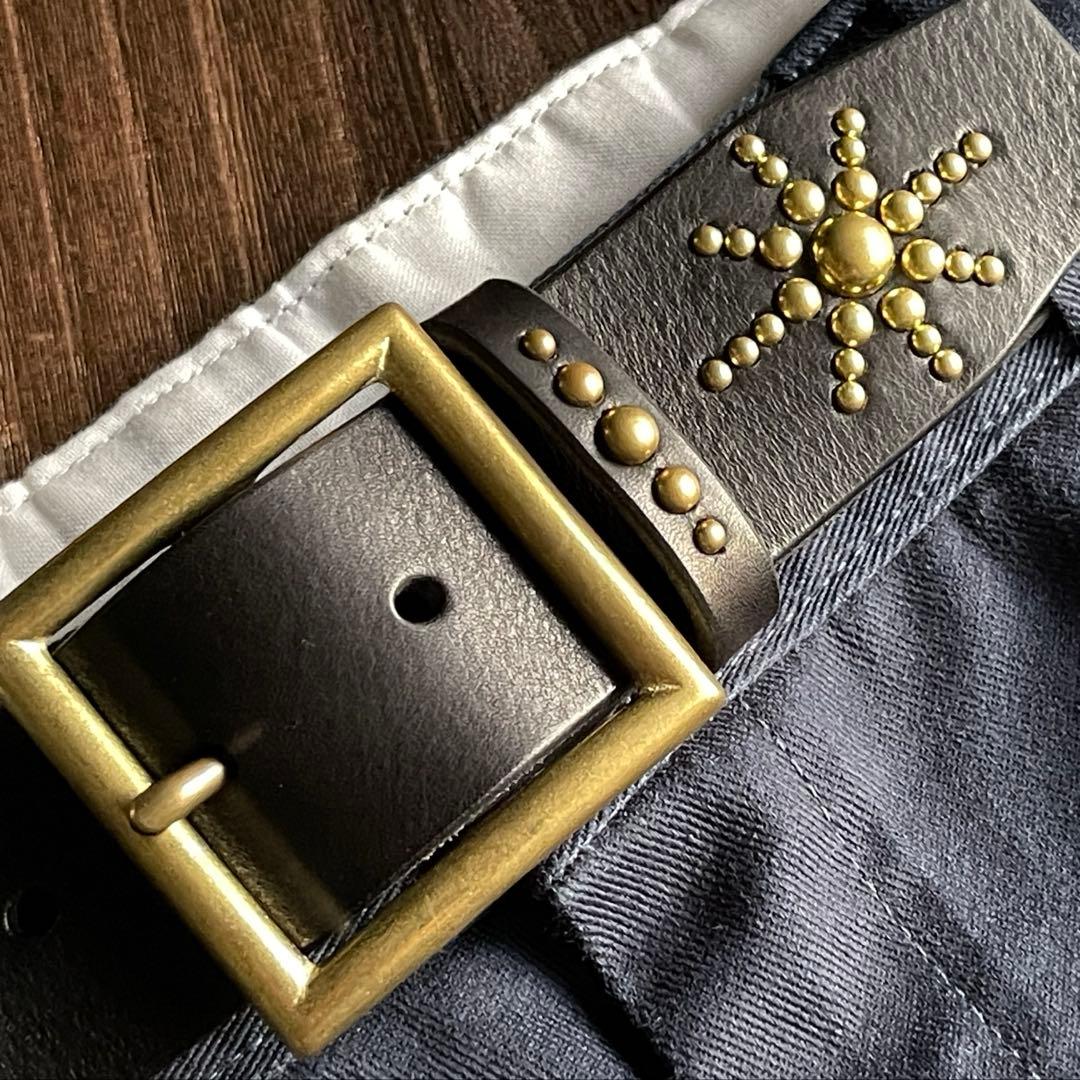 ディッキーズ874専用スタッズベルト ALL真鍮 ミッスーリ HTC CALEE