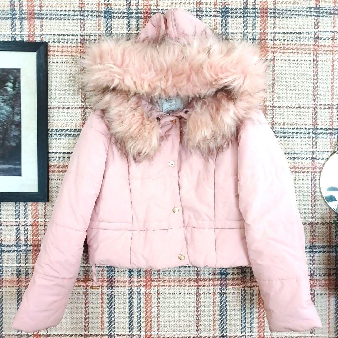 ΘRady ピンク ダウンジャケット 平成ギャルy2k 短丈 ショート ファー