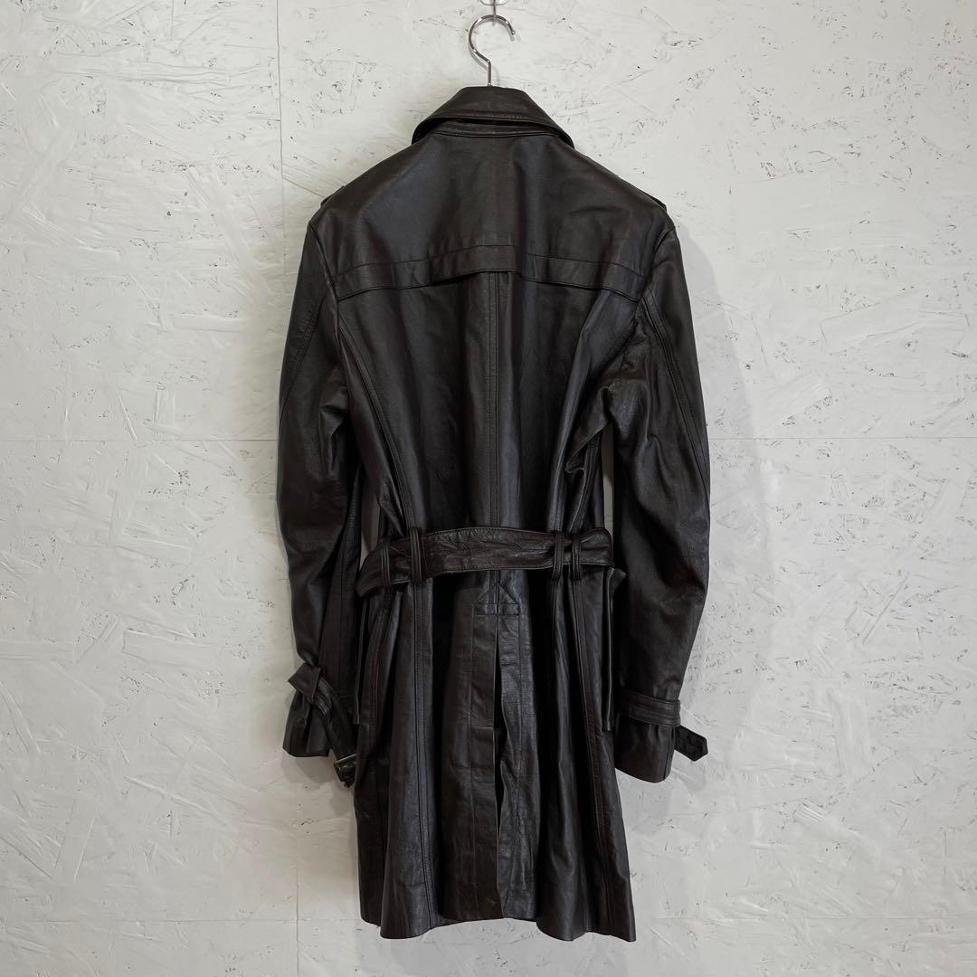 古着90's 00's Vintage JUN MENオールレザートレンチコート - メルカリ