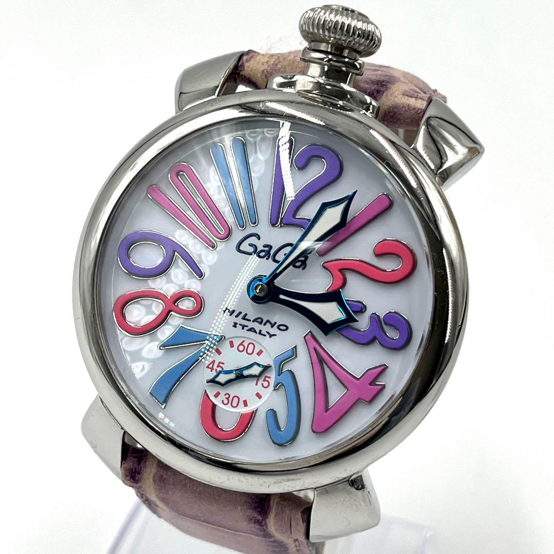 美品・希少】ガガミラノ マヌアーレ50 裏スケ スモールセコンド