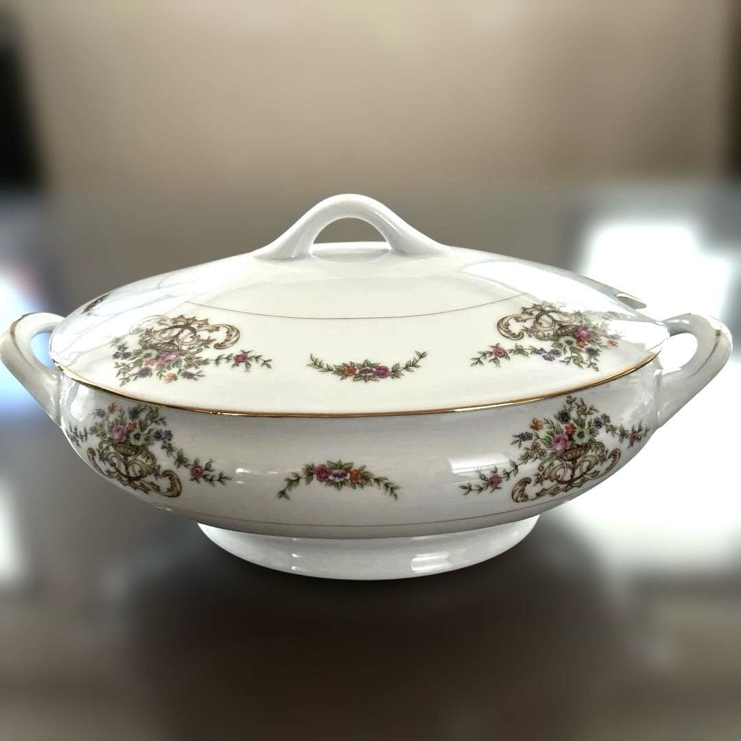 SWALLOW SONE 花柄デザイン キャセロール（スープポット）お玉セット