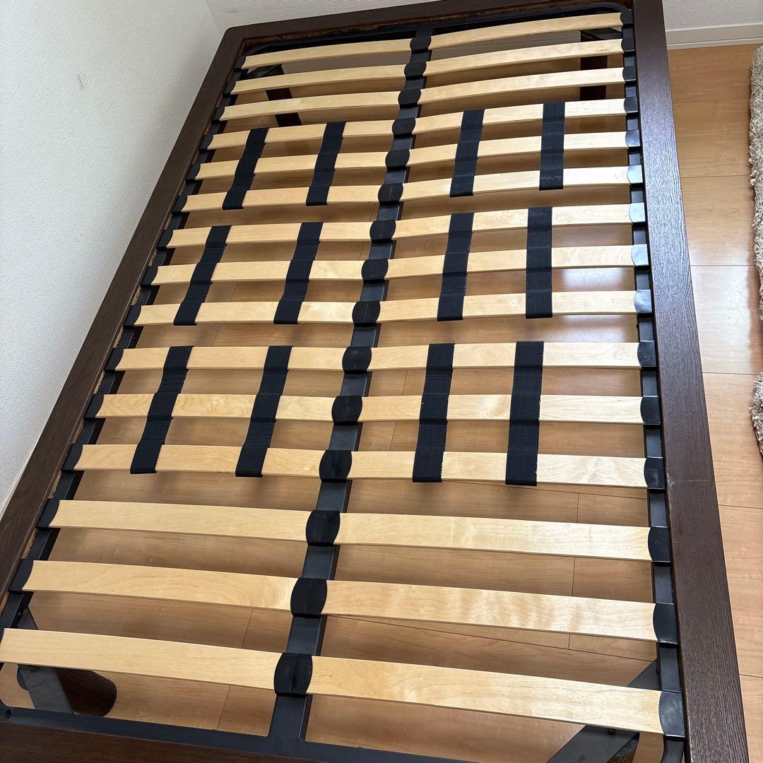 M様　【引き取り1万】 無印良品　木製ベットフレーム　セミダブル（脚付き） 月額定額サービス】木製ベッドフレーム・オーク材突板・セミダブル ＋