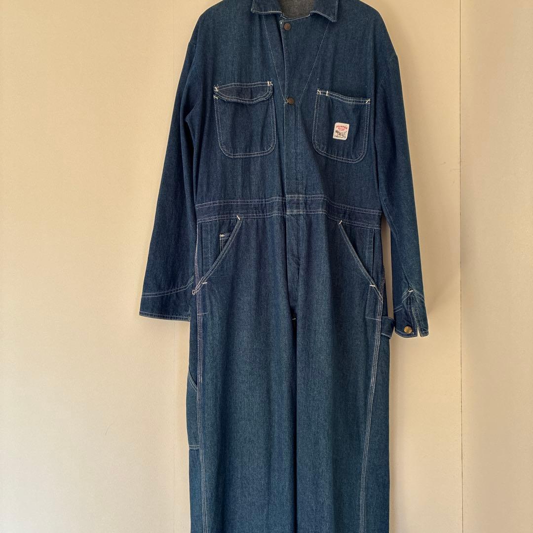POINTER オールインワン　USA製C42 L34 80s POINTERポインター デニム オールインワン☆つなぎ - Sixpacjoe