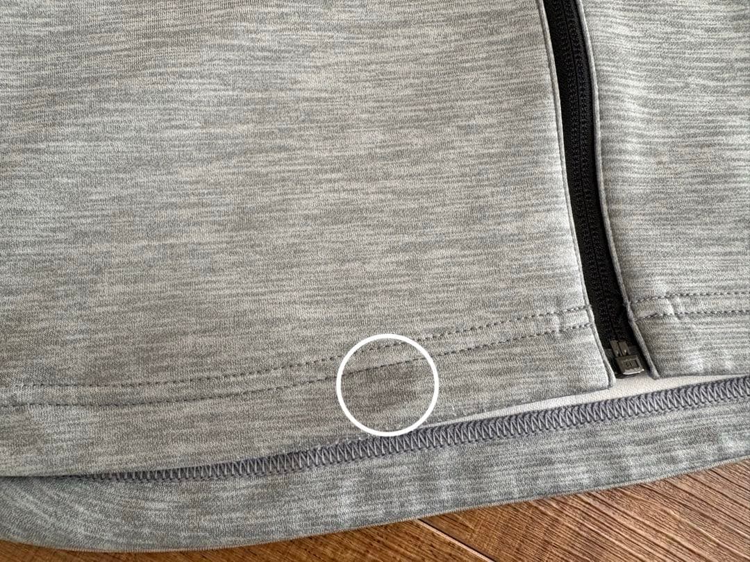 デサントゴルフ ダンボールニット ハニカムパターン袖 フード付き