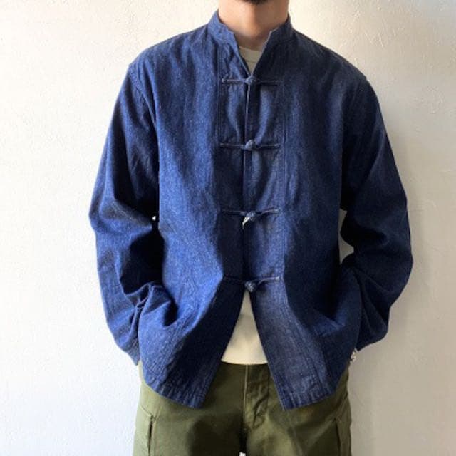 orslow ショップ デニムカンフージャケット チャイナ Kung Fu Jacket