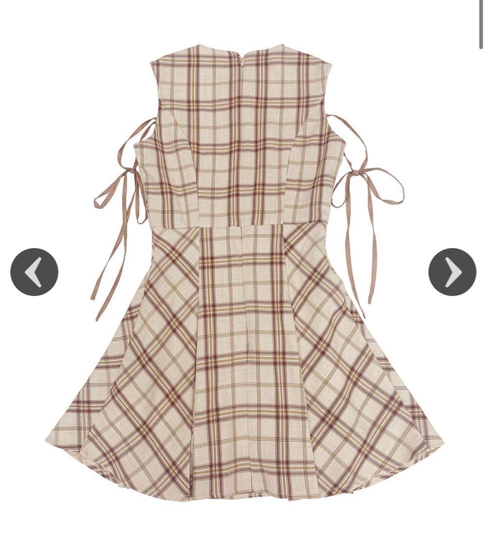 フロントオープンチェックミニワンピ♡XS完売品♡新品未使用♡ミシェル