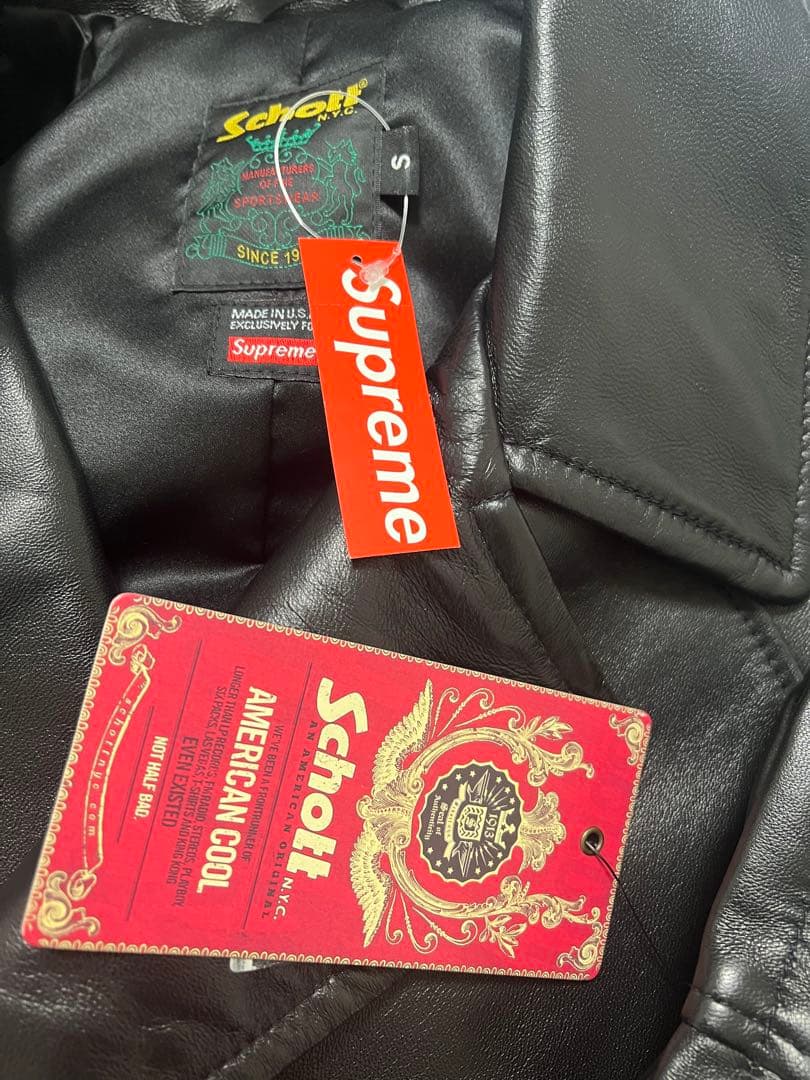 Supreme Schott Leather Trench Coat Sサイズ - メルカリ