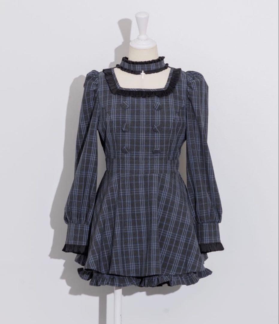 pium ピウム クロスチョーカードーリーセットアップ ブラックチェック クロスチョーカードーリーセットアップ – pium