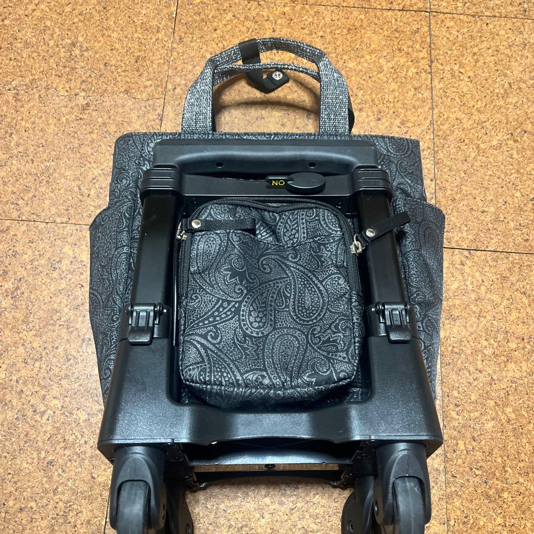 最終値下げ】SWANY スワニーキャリーバッグ ペイズリー柄ストッパー
