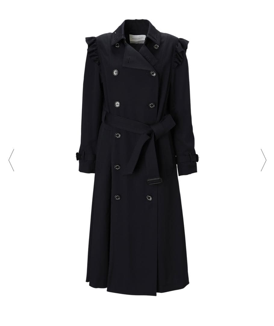 新品未使用】ボーダーズアットバルコニー ショルダーフリルトレンチ