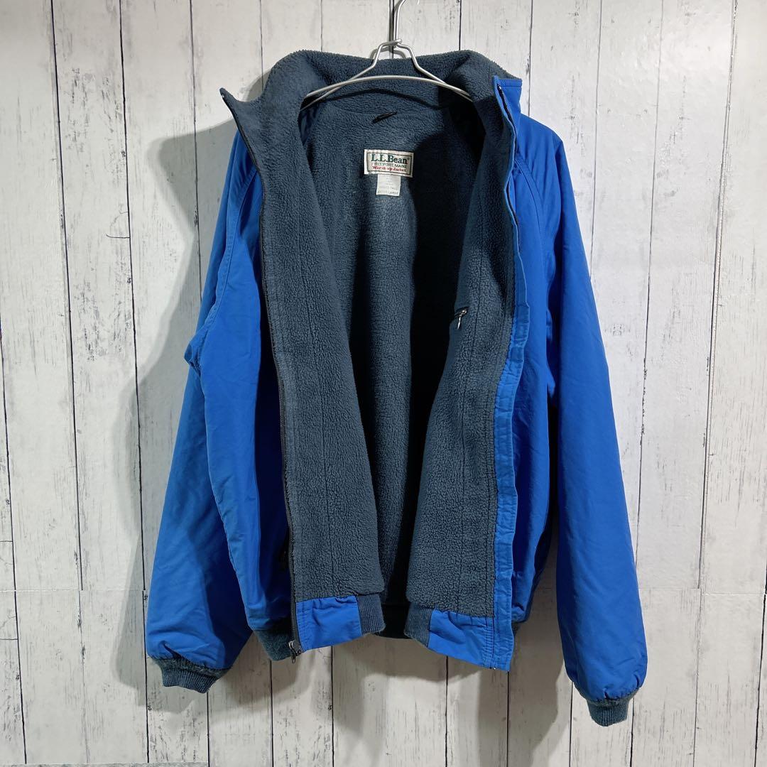 希少USA製 L.L.Bean ウォームアップジャケットジャンパー ブルー