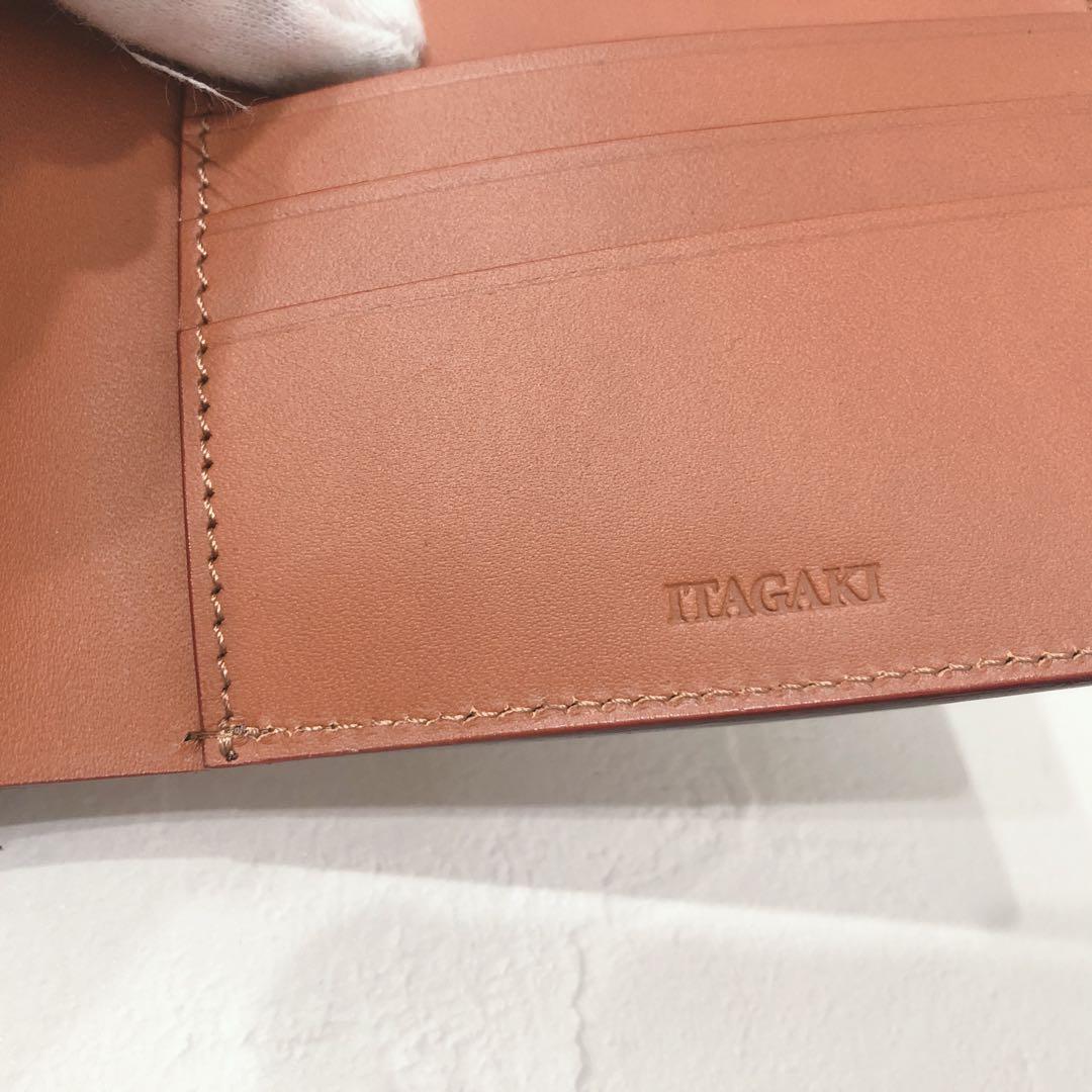 ☆美品☆ ITAGAKI 二つ折り財布 キャメル レザー シンプル メンズ 商品