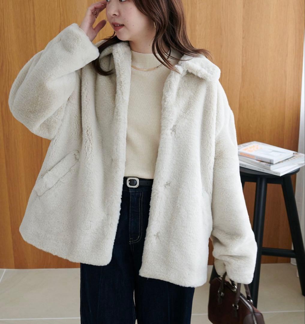 DISCOAT】ファージャケット ライトグレー S - メルカリ