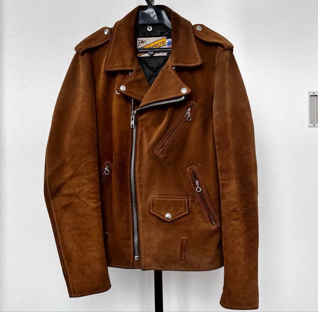 BEAUTY&YOUTH別注Schottスウェードレザーライダースジャケット - メルカリ
