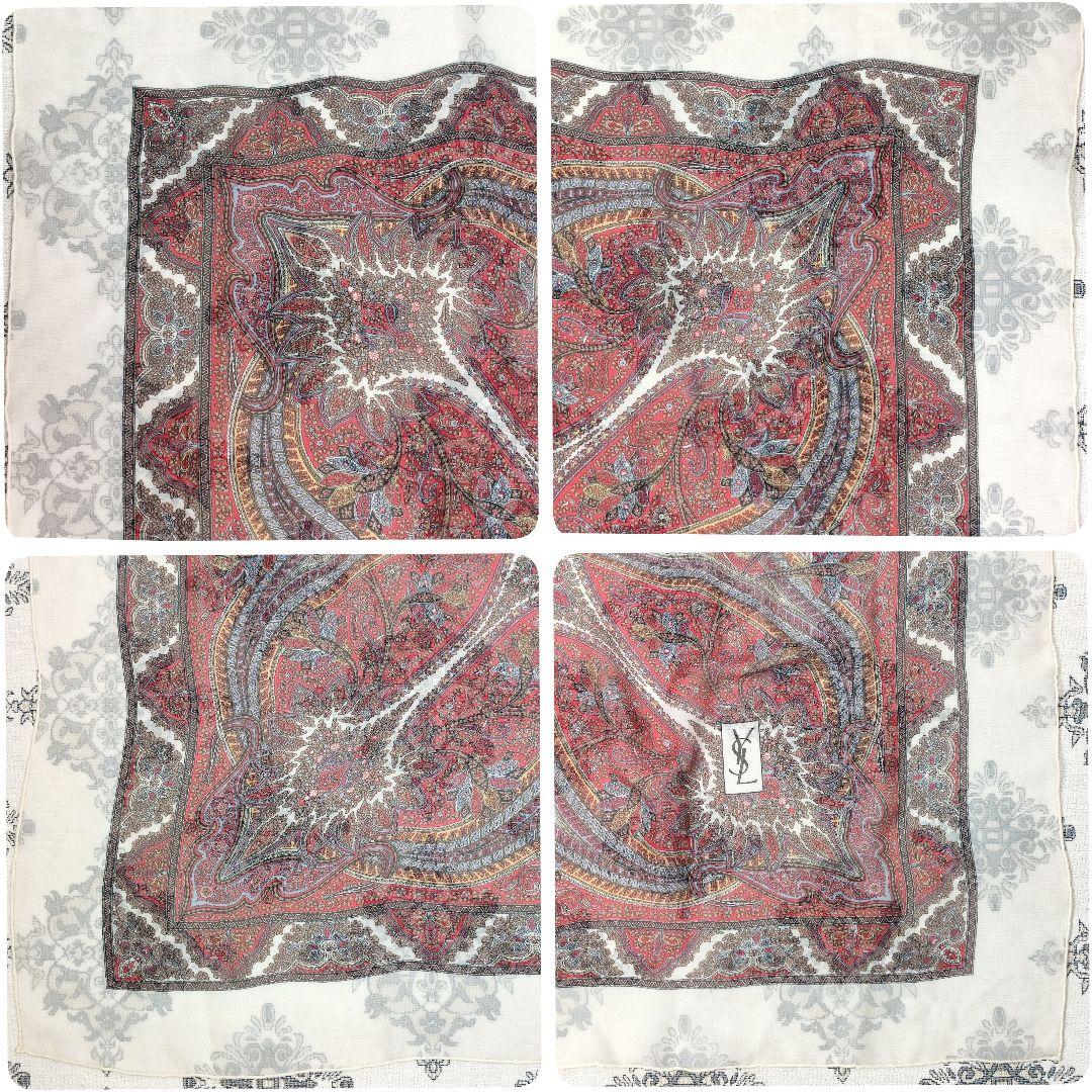 Yves Saint Laurent スカーフ 125 シルクシフォン タグ無し