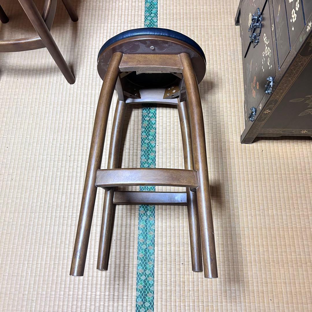 光製作所 木製カウンタースツール ハイスツール 2脚 業務用