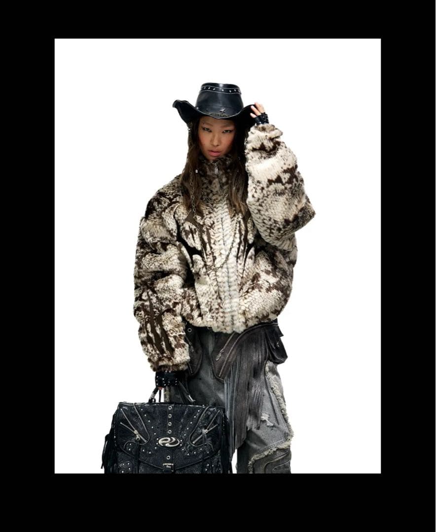 【ぐみ】personsoul jacket Personsoul Leather Patchwork Cotton Jacket - personsoul