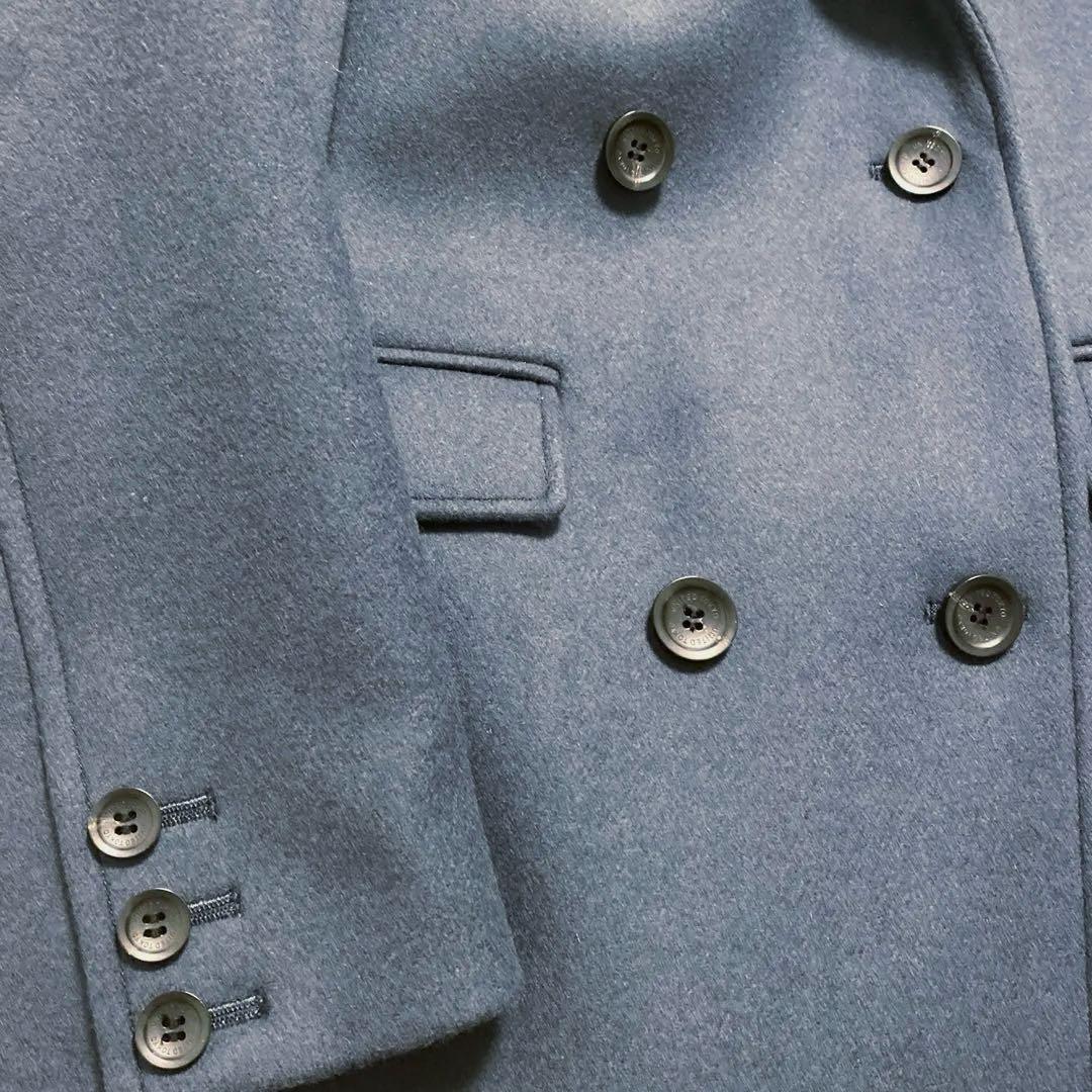 タグ付き】UNITED TOKYO ネオカシミヤ混レイルボクシーコート ブルー