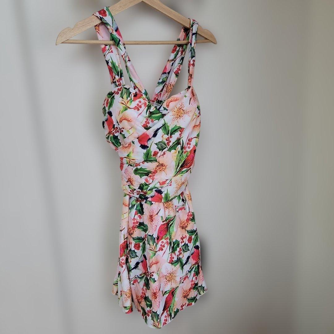 フラワープリント ワンピース水着 3XL - メルカリ