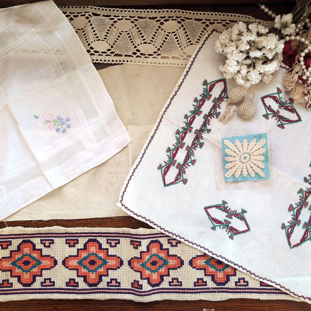 素敵なヴィンテージセット フランスアンティークレース フランス