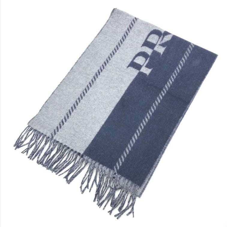 極美品✨️保存箱 PRADA ウールマフラー ネイビー プラダ - メルカリ