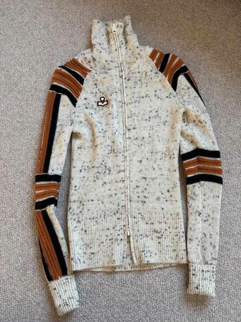 ISABEL MARANT イザベルマラン　ジップアップニット ホワイト系 長袖 最終値下げ イザベルマラン BENNY zipアップニット - メルカリ