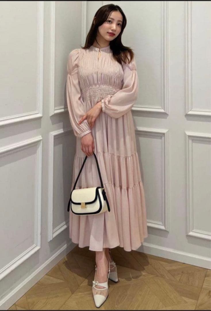 herlipto Back Ribbon Tiered Satin Dress - メルカリ