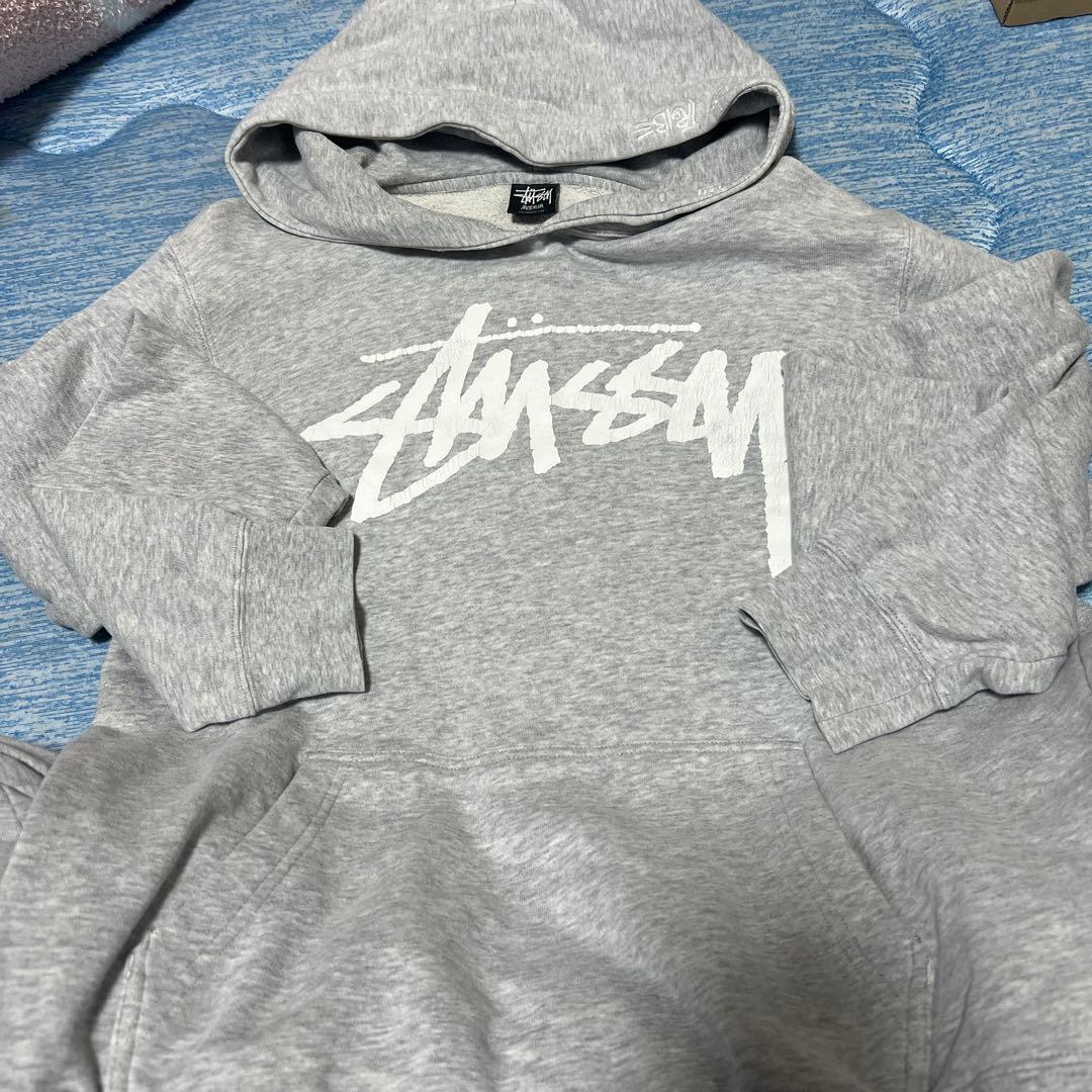 Stüssy グレー パーカー Mサイズ (古着)紐なし 2026年最新Yahoo