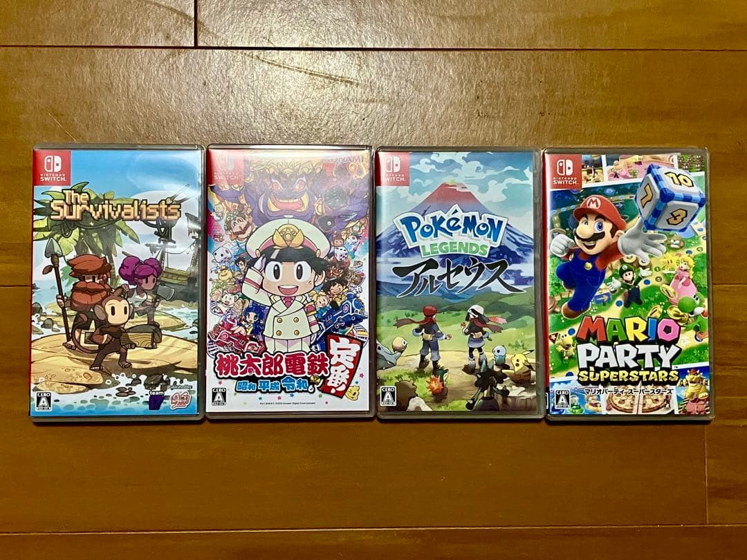 4枚セット Nintendo Switch ソフトセット マリオ ポケモン 桃鉄 - メルカリ