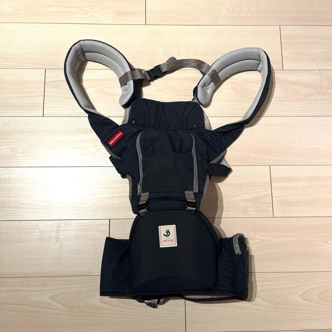 ミキハウス×ポグネーコラボ ベビーキャリア(チャコールグレー) - メルカリ
