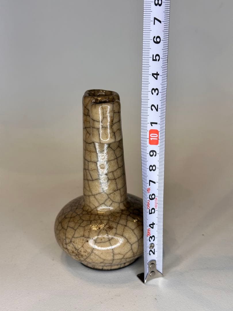 中国 宋代 哥窯 貫耳瓶 花瓶 開片釉 古陶磁 骨董品 時代物の通販はau