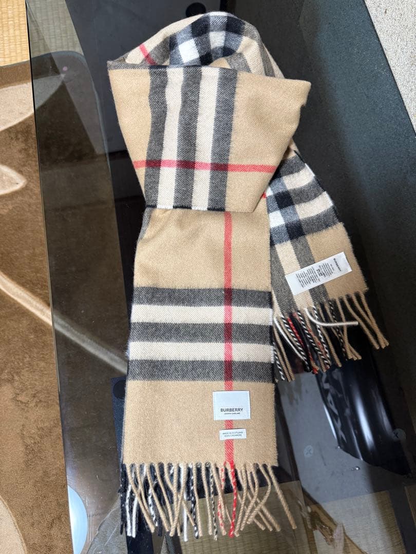 美品 正規品 バーバリー BURBERRY キャメル カシミヤ100％ マフラー バーバリー BURBERRY マフラー チェック カシミア100％ レディース