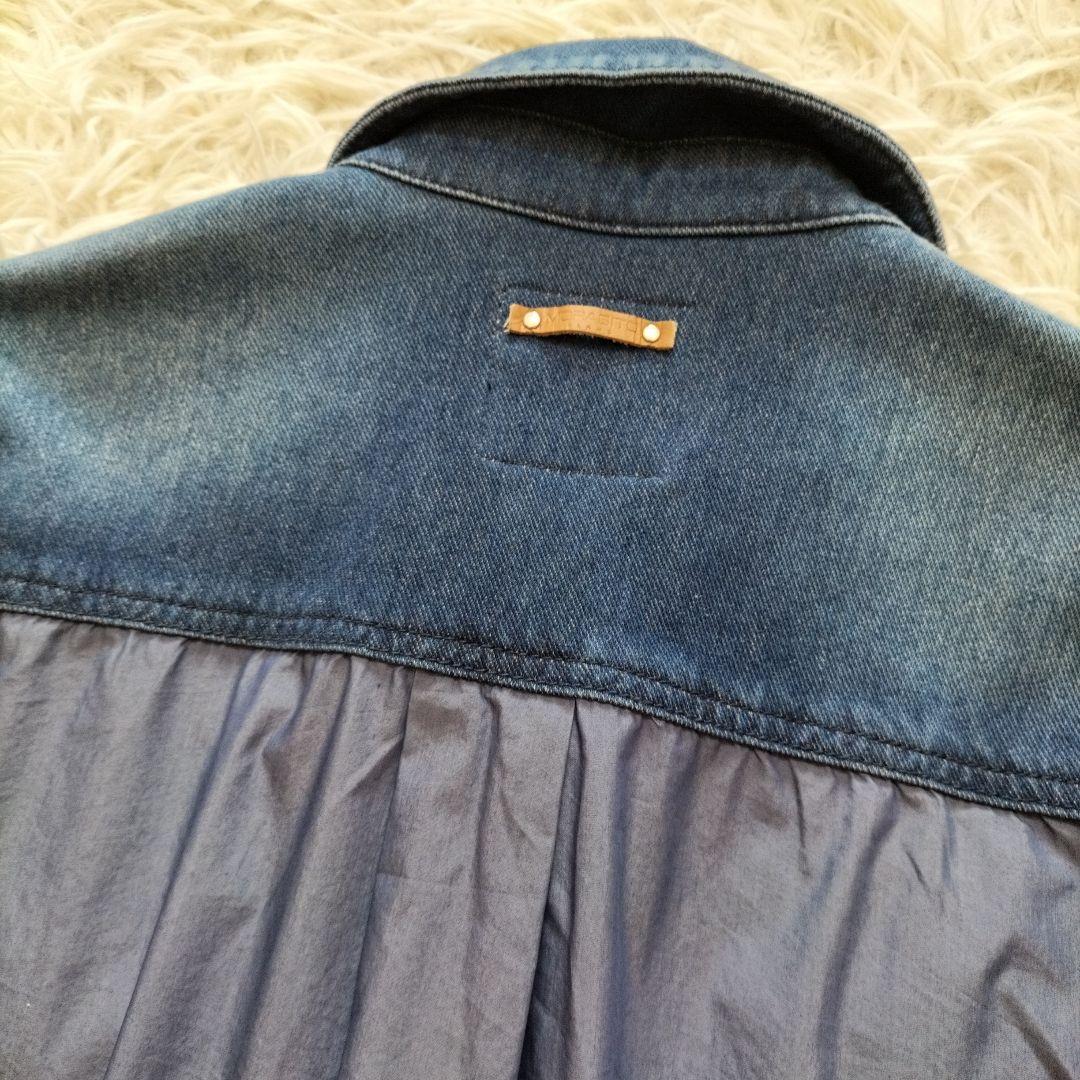 モラビト デニムジャケット 異素材 切替え 七分袖 40L - メルカリ