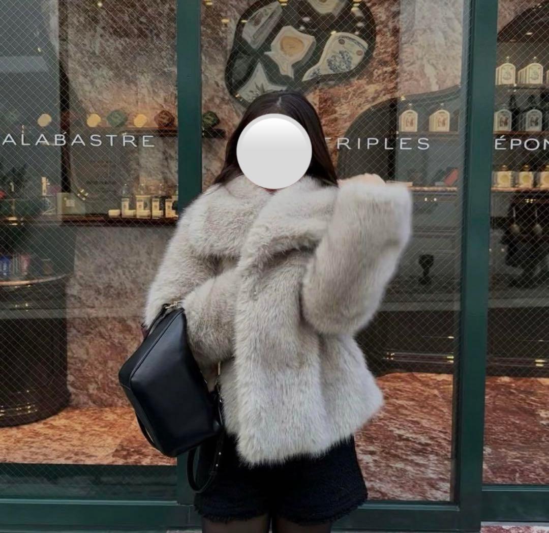 ZARA フェイクファーコート ショートジャケット Mサイズ 4360/240