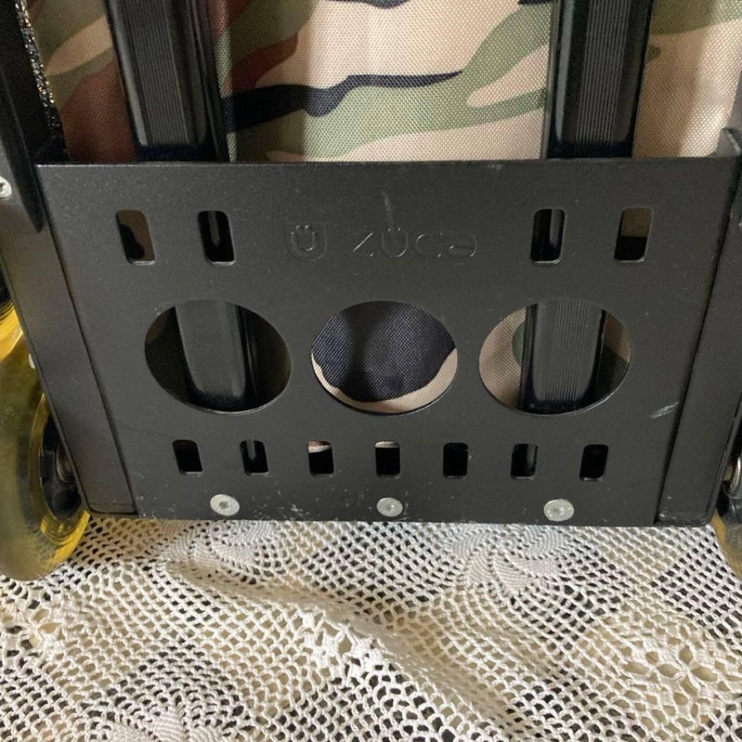 ズーカZUCA 座れるキャリーバッグ カモフラージュ柄 キャリーカート 35L