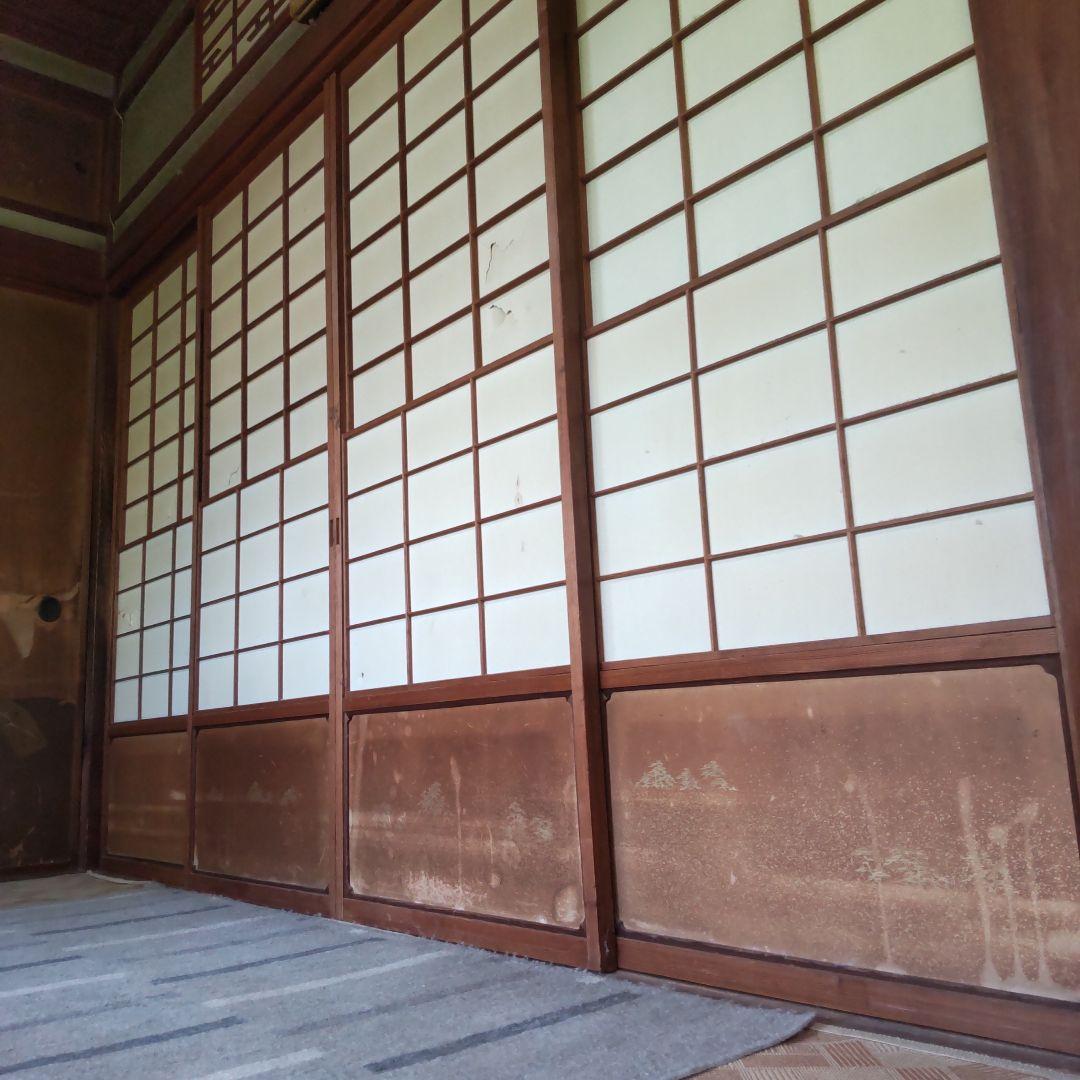 専用 直接引取 雪見障子 障子 建具 昭和 古民家 4枚組 リフォーム