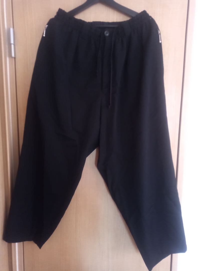 試着のみ yohji yamamoto pourhommeパンツブラックサイズ2 yohji yamamoto - pour homme | ダブルステッチゴムP (メンズ) / シワ